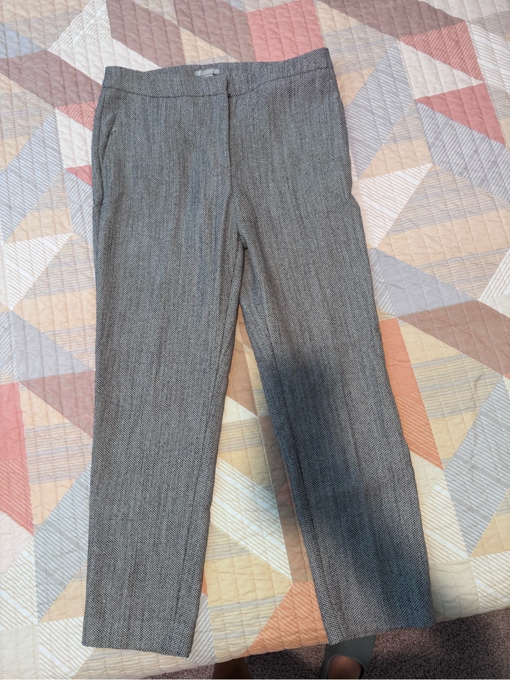 H&M Gray Slim Straight Dress Trousers
